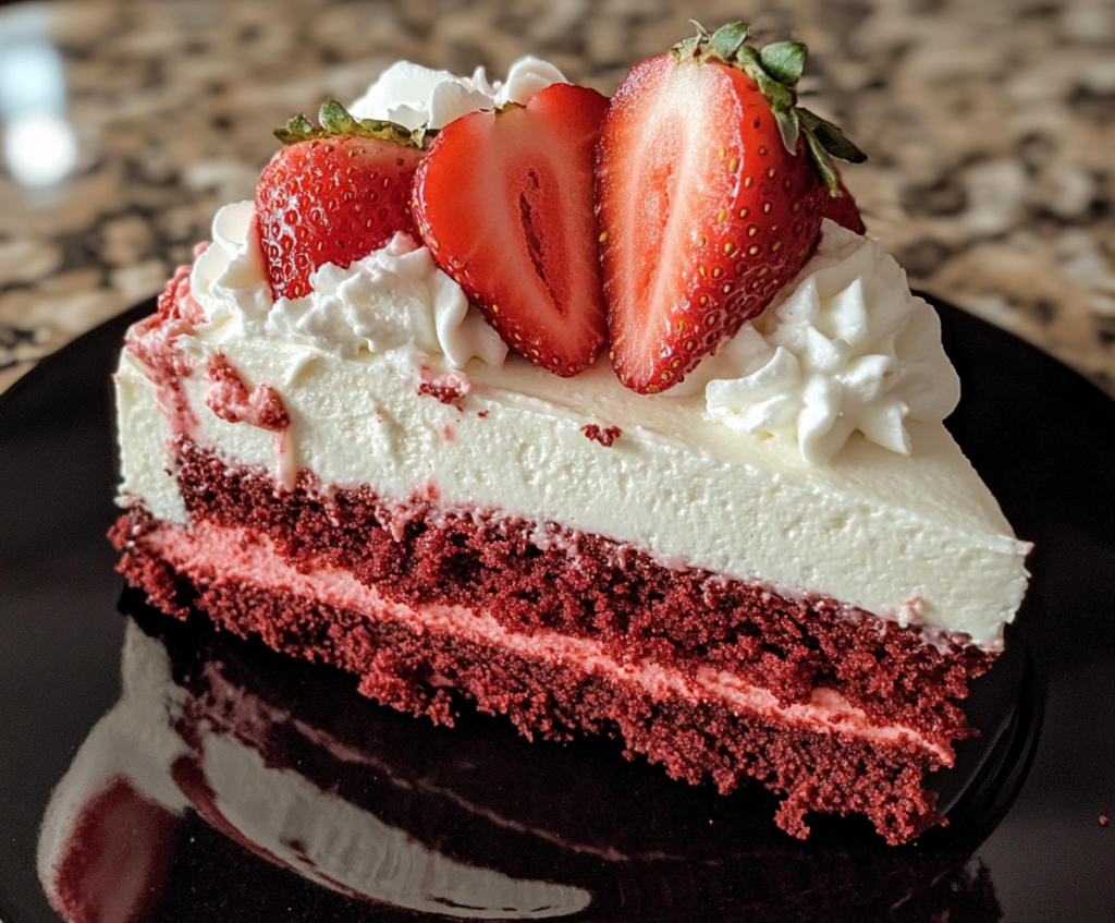 Red Velvet Strawberry Cheesecake