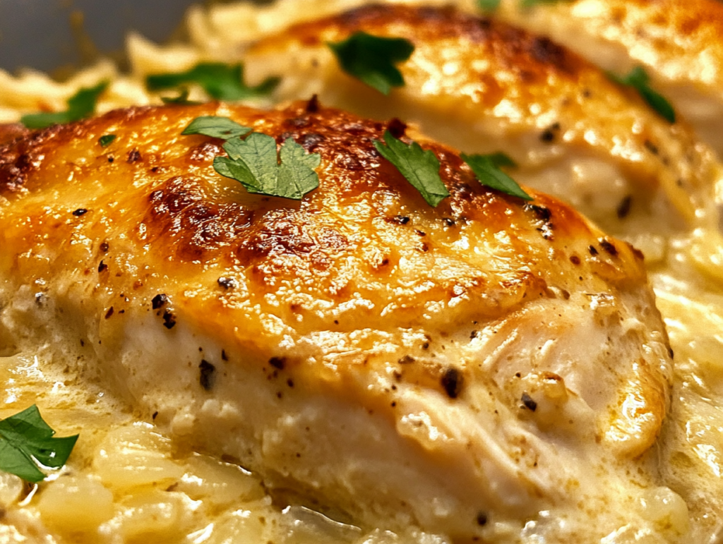 Creamy Baked Chicken and Rice Casserole