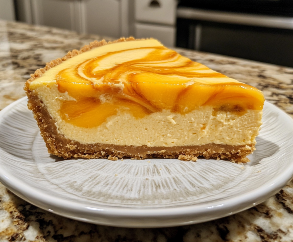 No-Bake Mango Swirl Cheesecake